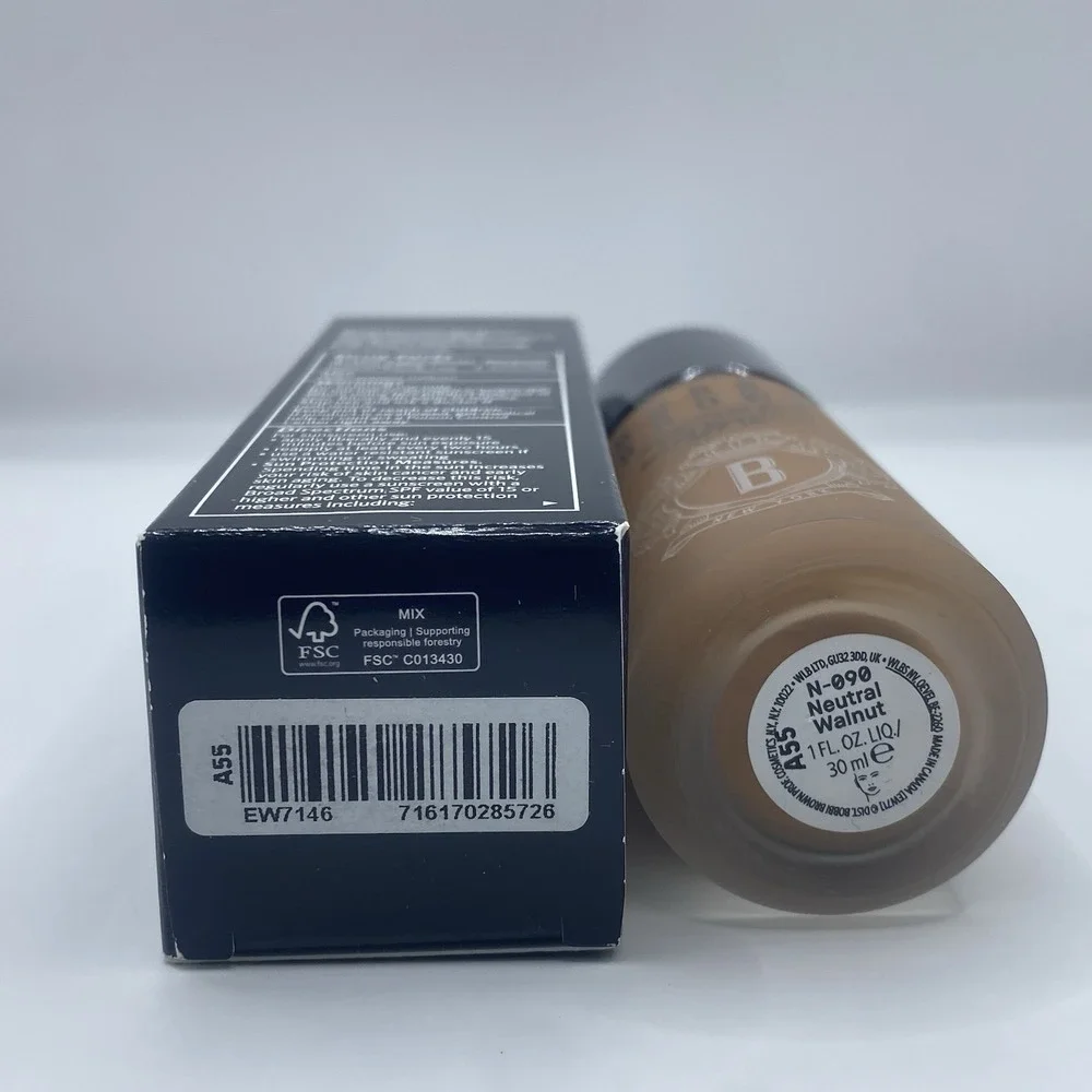 Bobbi Brown Weightless Skin Foundation SPF15 N-090 Neutral Walnut 30ml Full Size